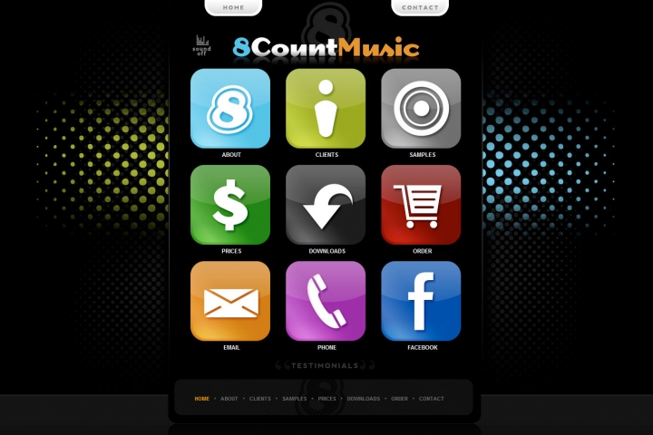 Key Creative Web Design - 8 Count Music