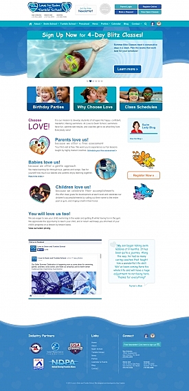 KeyCreative Blog Images for Love to Swim and Tumble School Launches New Site