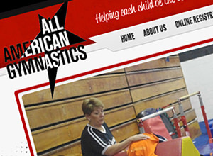 Image of All American Gymnastics site